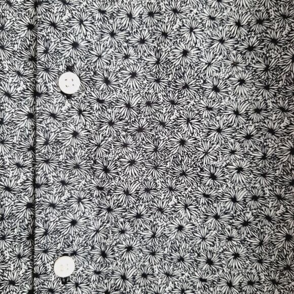 BEN SHERMAN Floral 100% Cotton Button Down Casual Shirt B&W Men's Sz L - Picture 6 of 12